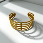 Gridlock Cuff Anti-Tarnish Bracelet - Image 3