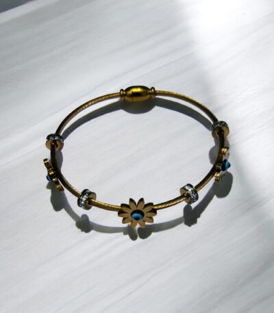 Floral Shield Anti-Tarnish Bracelet #1