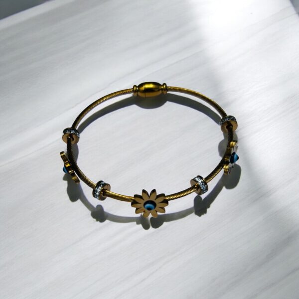 Floral Shield Anti-Tarnish Bracelet #1