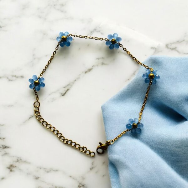 Bluebell Bloom Anti-Tarnish Chain Bracelet