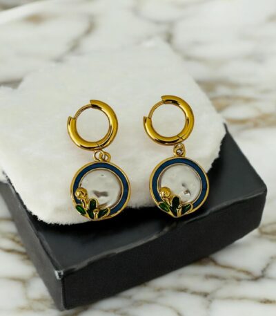 Lunar Bloom Anti-Tarnish Earrings