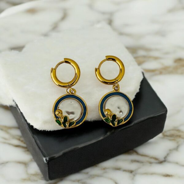 Lunar Bloom Anti-Tarnish Earrings
