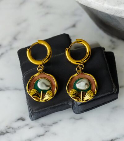 Petal Pearl Anti-Tarnish Earrings #2