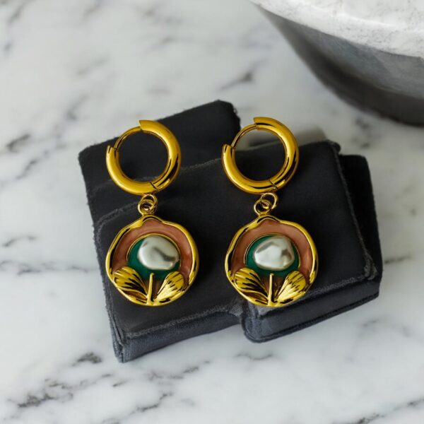 Petal Pearl Anti-Tarnish Earrings #2