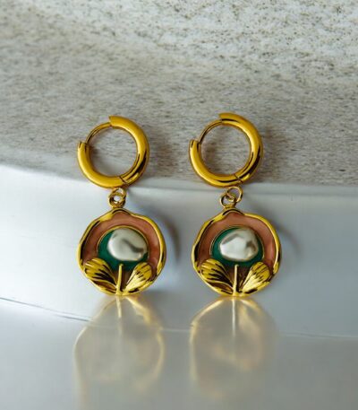 Petal Pearl Anti-Tarnish Earrings #1