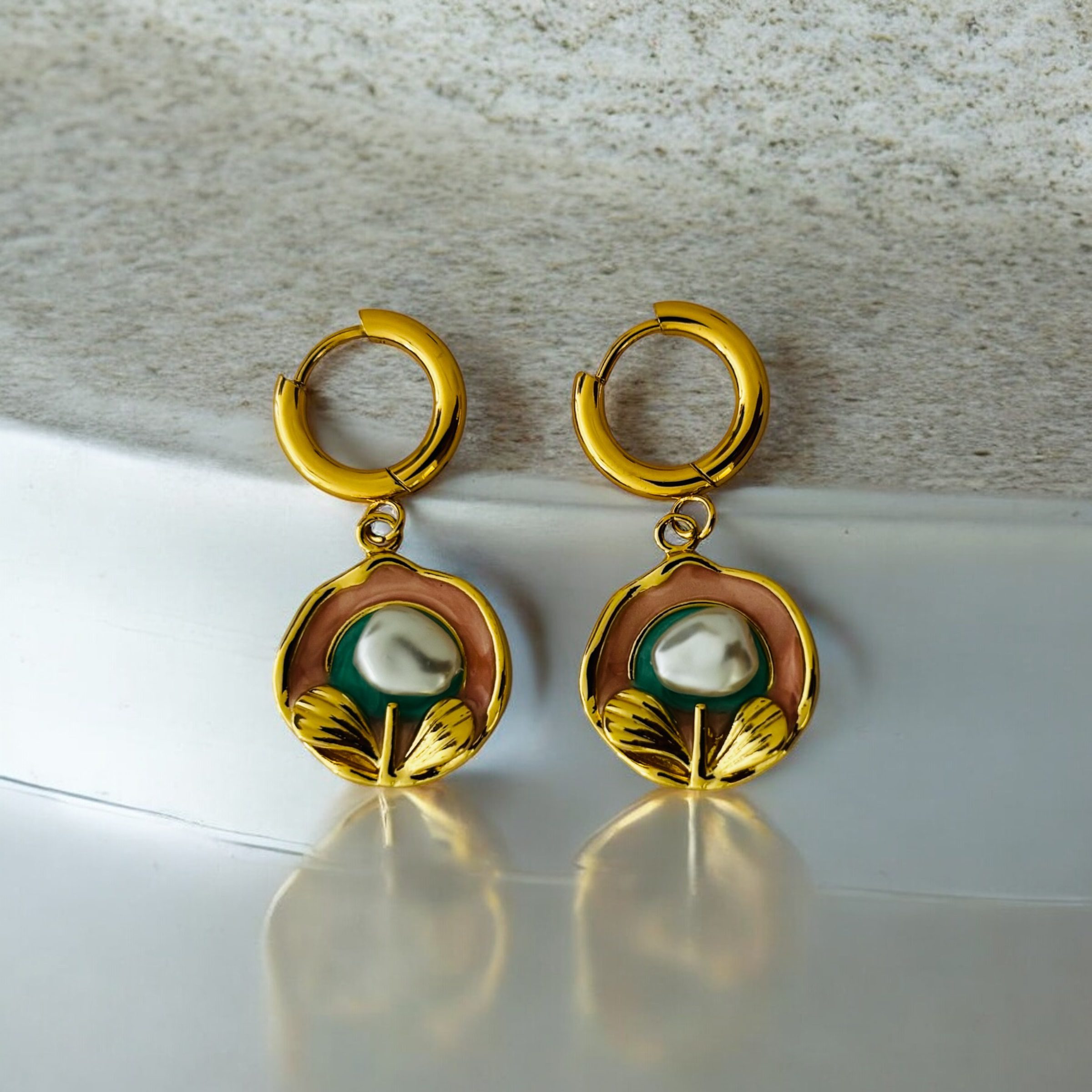 Petal Pearl Anti-Tarnish Earrings #1 Petal Pearl Anti-Tarnish Earrings #1